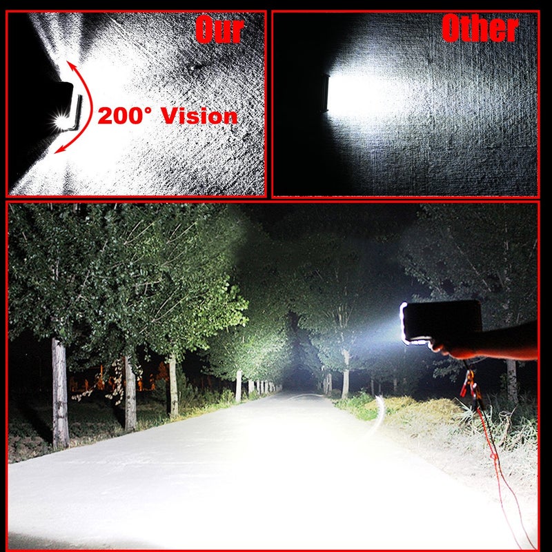 Muto-Beam Side Shooter LED Pod Lights, Muto-Beam 2PCS 5Inch Quad Row Light Bars LED Fog Lights Off Road Driving Lighting Spot Flood Combo Light Work Lights for Truck UTV ATV SUV Boat Tractor - Image 3